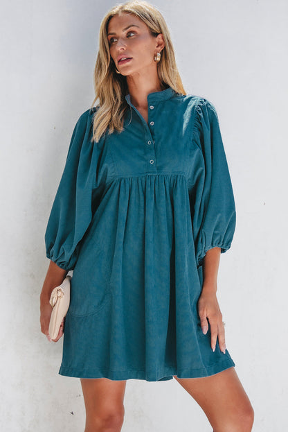 Charlie Corduroy Button Dress-3